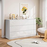 Cómoda de Madera con 9 Cajones para Dormitorio, con Organizador de Cajones para Armario, Sala de Estar, Pasillo y Entrada