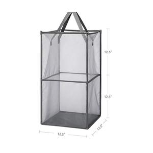 Pliant Maille <span class=keywords><strong>Panier</strong></span> à <span class=keywords><strong>Linge</strong></span> Offres Spéciales Portable 2 Sections À <span class=keywords><strong>Linge</strong></span> En Polyester Produits 1 pièces/sac en plastique de Charge Vêtements Sales - Product Image 2