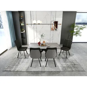 Yüksek kaliteli Modern tarzı mobilya restoran yemek masası ile E1 MDF olarak en ile kaya çelik bacaklar
