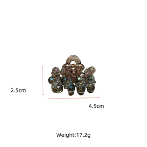 Pince à cheveux de luxe en cristal pour femme, élégante, avec perles antidérapantes - Product Image 3