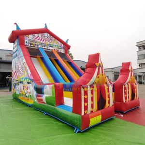 Château gonflable géant pour enfants, avec toboggan double piste, pour fêtes en plein air - Product Image 2