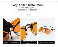 Lunettes anti-lumière bleue orange à monture intégrale rabattable sans monture avec verres en polycarbonate légers pour lunettes de vue