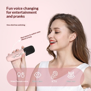 Mini microphone pour enfants avec système audio intégré, machine de karaoké pour bébé, écho, fonctionne sur piles, ensemble de 2 pièces - Product Image 3