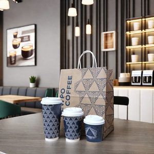 एटी पैक कस्टम लोगो रीसाइक्लेबल डिस्पोजेबल क्राफ्ट कप 4 ऑउंस 8 ऑउंस 10 ऑउंस 12 ऑउंस 16 ऑउंस डबल वॉल हॉट कैफे कॉफी पेपर कप ढक्कन के साथ - Product Image 3