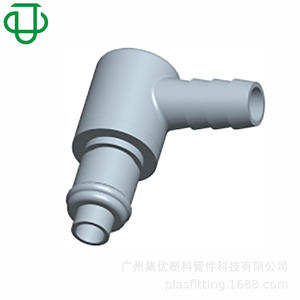 Jiyou L Series 90 Degree Male Elbow <b>Quick</b> Coupling POM Plastic White Rubber Hose <b>Connector</b> 6.0-10.0mm - Product Image 5