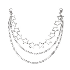 Star Waist <b>Chain</b> Zinc Alloy Multi Layer Hip Hop Fashion Body <b>Chain</b> Daily Wear - Product Image 5