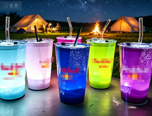 Vasos luminosos DAMAI con logotipo personalizado, activados por agua, con luz LED intermitente, muy vendidos. - Product Image 2