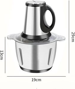 Hot Sale Multifunctional Kitchen Food <b>Grinders</b> <b>Meat</b> Chopper Small 2L 3L Electric Stainless Steel <b>Meat</b> <b>Grinder</b> for Home - Product Image 4