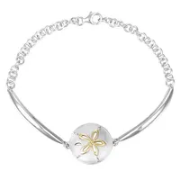 Collier pendentif personnalisé en argent sterling 925, motif dollar de sable marin, fleur ajourée, vente en gros