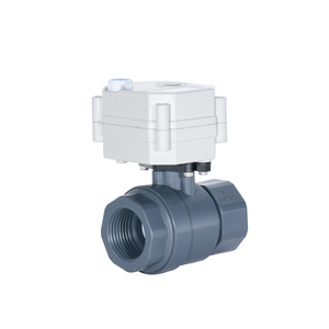 บอลวาล์วไฟฟ้า Upvc 1 1/4 นิ้ว Dn32 ทนต่อการกัดกร่อนสำหรับกรด ด่าง น้ำ น้ำมัน อุณหภูมิปกติ - Product Image 3
