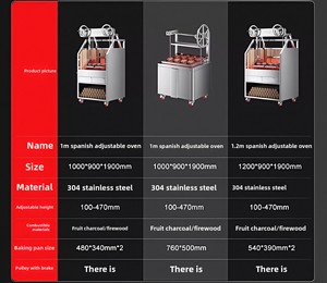 Griglia a Carbone in Legno da 40 Pollici con Altezza Regolabile, Parrilla in Acciaio Inox, Griglia Gaucho Asado Santa Maria Argentina - Product Image 5