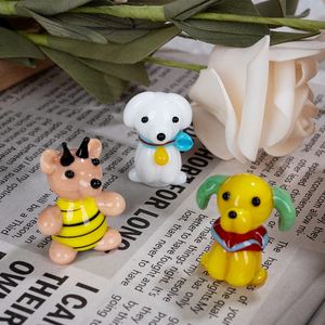 Dễ thương Mini Glass Dog Puppy Murano Glass figurine handmade Đồ chơi Thủy tinh động vật cho món quà nghệ thuật trang trí - Product Image 4