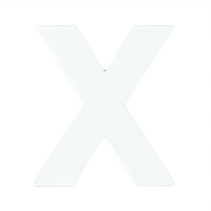 Lettera X in legno bianca da 12 pollici per decorazione da parete - Product Image 1
