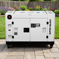 Générateur diesel silencieux bicylindre refroidi par air, démarrage électrique, monophasé/triphasé 220V/380V 50/60Hz, ATS, pour alimentation de secours en construction