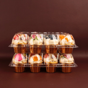 24 đếm Stackable cupcake bao bì hộp du lịch dùng một lần cupcake tàu sân bay trong suốt bánh thực phẩm món tráng miệng vận chuyển container - Product Image 6
