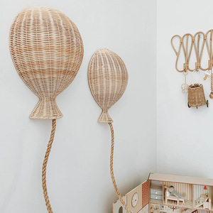 Rattan Woven <b>Balloon</b> Wall Decoration <b>Round</b> Natural Color For Childrens Room Home Decor Hanging Items - Product Image 4
