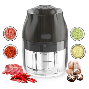 New Wooden Style Wireless USB Charge 250ml Food Chopper OEM/ODM Supplier - Product Image 5