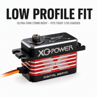 Servomoteur de voiture RC 1/10 20kg XQ-POWER XQ-BLS325 Brushless à profil bas, étanche, boîtier en aluminium pour voiture de drift, avion, jet