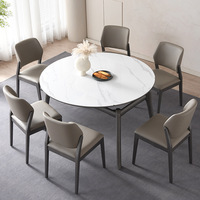 Chaise de salle à manger en bois massif de style nordique, moderne, simple, luxe léger, dossier en cuir, sans accoudoirs, non pliable, non rotative, pour usage en restaurant