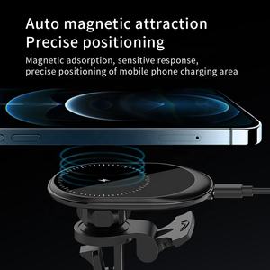 2024 nouveautés 15W Charge rapide magnétique <span class=keywords><strong>support</strong></span> de voiture universel voiture évent Clip <span class=keywords><strong>support</strong></span> pour téléphone chargeur sans fil pour voiture - Product Image 6