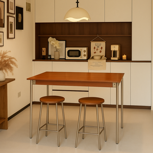 Premium Modern Scandinavian <strong>Stable</strong> Solid Wood Dining <strong>Table</strong> with Rectangular Top Metal Legs for Dining Room Furniture Hotel Home - Product Image 3