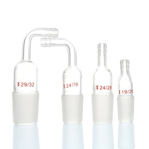 Conector de Vacío de Vidrio Huida 14 19 24 29 Recto y Curvo con Orejeta para Uso Experimental en Laboratorio - Product Image 3