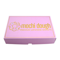Individuelle Rosa Goldfolie Logo Faltbare Beliebte Mochi Donut Halbes Dutzend Donut Kekse Süßigkeiten Karton Papier Verpackung Geschenkbox