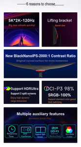 Moniteur de jeu incurvé ultra-large 40 pouces 5K*2K 120Hz 21:9 WLED Nano-IPS HDR400 Adaptive-<span class=keywords><strong>Sync</strong></span> noir pour une expérience de course immersive sur ordinateur de bureau - Product Image 5