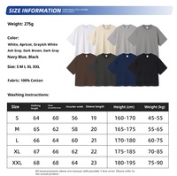 T-shirt Homme Nouvelle Collection Printemps/Été 2026 en Coton Pur Lourd 275G, Coupe Ample, Manches Courtes, Style Urbain, Respirant