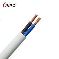 Câble d'alimentation RIPO RVV 2 conducteurs 1,0 mm² isolé en PVC, fil de cuivre flexible 450/750V -15 à +70 10A pour usage domestique et industriel