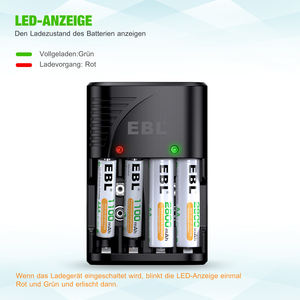 Cargador de Baterías Recargables EBL AA Aaa para Baterías Recargables AA 9V Ni-MH Ni-CD - Product Image 5