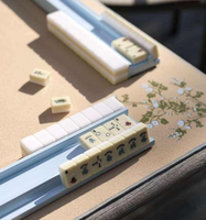 Jeu de Mahjong BK Brooklyn avec tuiles Sidney en acrylique de luxe, 160 tuiles, ensemble américain avec tapis Bkmahjong