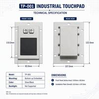 Clavier industriel robuste en métal TP-001 avec pavé tactile, étanche IP65, USB PS2 en option pour les équipements médicaux et industriels