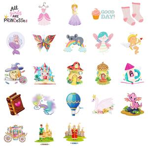 50 pièces conte de fées assistant monde magique château dessin animé prince princesse autocollant - Product Image 3