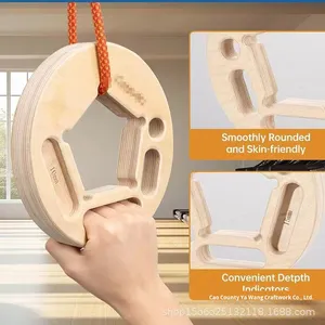 Hangboard portátil para exteriores para escalada en roca, Hangboard de madera, fortalecedor para agarre de dedo, entrenamiento de brazo - Product Image 3