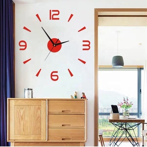 <span class=keywords><strong>Horloge</strong></span> <span class=keywords><strong>murale</strong></span> 3D en acrylique, autocollant, décoration <span class=keywords><strong>murale</strong></span>, mains en métal, mouvement silencieux, bon marché - Product Image 2