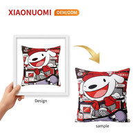 Coussin de canapé rond en peluche douce et moelleuse, motif personnalisé, décoration intérieure, oreiller en peluche personnalisé