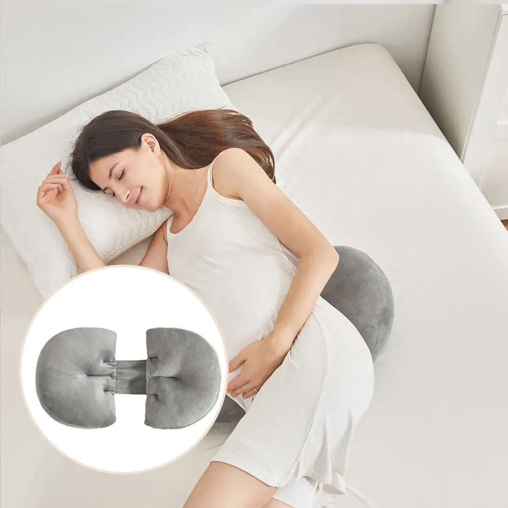 Maternidad suave algodón cintura apoyo dormir mujeres almohada embarazo cojín