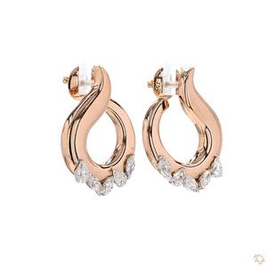 ต่างหูเพชรทองคำสุดหรูสำหรับผู้หญิง ประกายระยิบระยับเหนือกาลเวลา เครื่องประดับสวยงามทันสมัย เหมาะเป็นของขวัญสำหรับวันครบรอบและสวมใส่ในชีวิตประจำวัน - Product Image 3