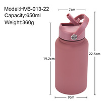 Gobelet isotherme 650 ml (20 oz) en acier inoxydable – Bouteille d'eau isolée au design élégant