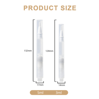 Flacon cosmétique sans air rechargeable et écologique de 3 ml et 5 ml, avec pinceau, à mécanisme rotatif, pour correcteur et savon liquide – Vente directe usine