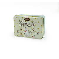 Boîte en fer blanc rectangulaire personnalisée de qualité alimentaire, impression 4 couleurs, finition brillante/mate/UV, emballage cadeau de mariage, boîtes à biscuits
