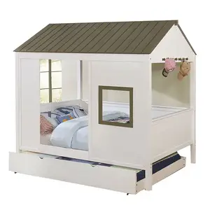 2023 नई सस्ती थोक मूल्य लकड़ी के घर बिस्तर फ्रेम के साथ लकड़ी का एकल बिस्तर फ्रेम