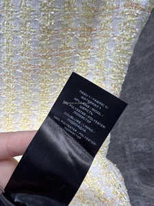 <span class=keywords><strong>Abito</strong></span> color <span class=keywords><strong>oro</strong></span> di lusso di alta qualità con tag ragazze con paillettes scintillante passerella in Tweed <span class=keywords><strong>Mini</strong></span> <span class=keywords><strong>abito</strong></span> con bottone in Tweed decorato con bottone in Tweed - Product Image 5