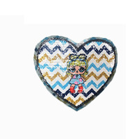 Patch brodé à paillettes, personnalisé, motif chat mignon, DOUBLE dessin animé, avec breloque, pour vêtements, tendance, 50 pièces