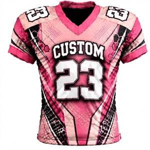 Maillot de football américain pour jeunes, uniforme sportif d'équipe personnalisé par sublimation, polyester léger, séchage rapide, respirant, entraînement - Product Image 1
