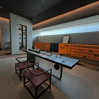 Ensemble de table à thé traditionnelle chinoise en chêne en bois sans peinture très populaire