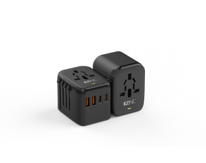 เครื่องชาร์จอเนกประสงค์ทั่วโลกพร้อมช่องเสียบปลั๊กไฟฟ้า USB และ Type-C อะแดปเตอร์เดินทาง <span class=keywords><strong>i99</strong></span>แท็บเล็ตอะแดปเตอร์แปลงไฟสีดำ - Product Image 3