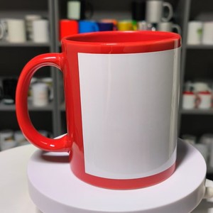 Taza de Cerámica Personalizada por Sublimación, Roja con Asa, Resistente a Altas Temperaturas, para Regalos, Taza Individual de Cerámica Recubierta, para Transferencia Térmica - Product Image 4