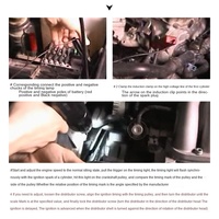 Pistolet de calage d'allumage pour réparation de moteurs de voitures et de motos, noir/rouge, compatible OLIVER, avec testeur de lumière de calage et outil de diagnostic